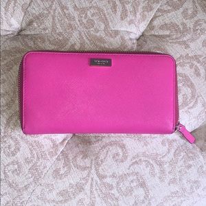 Bright pink Kate Spade wallet